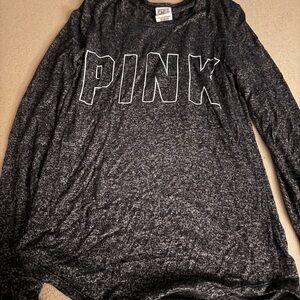 Victoria's Secret PINK Charcoal Long Sleeve Top